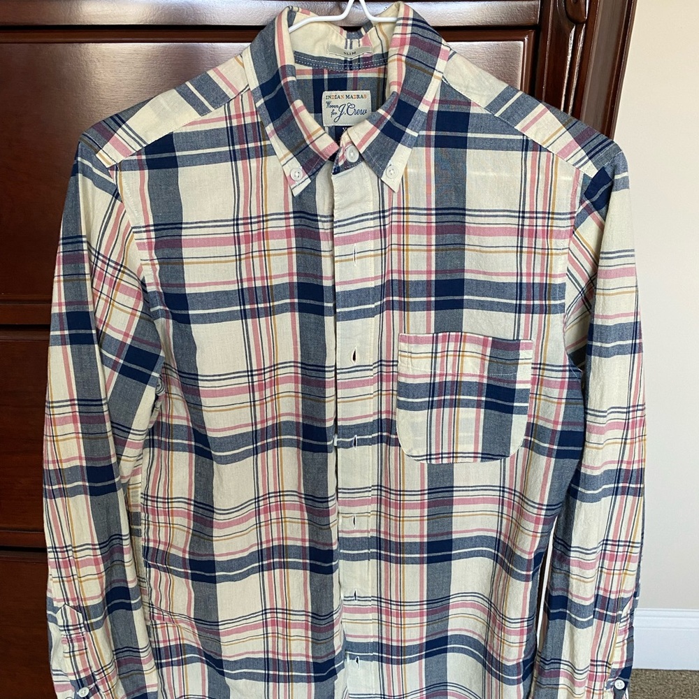 *Great Condition* J.Crew Indian Madras Button Down